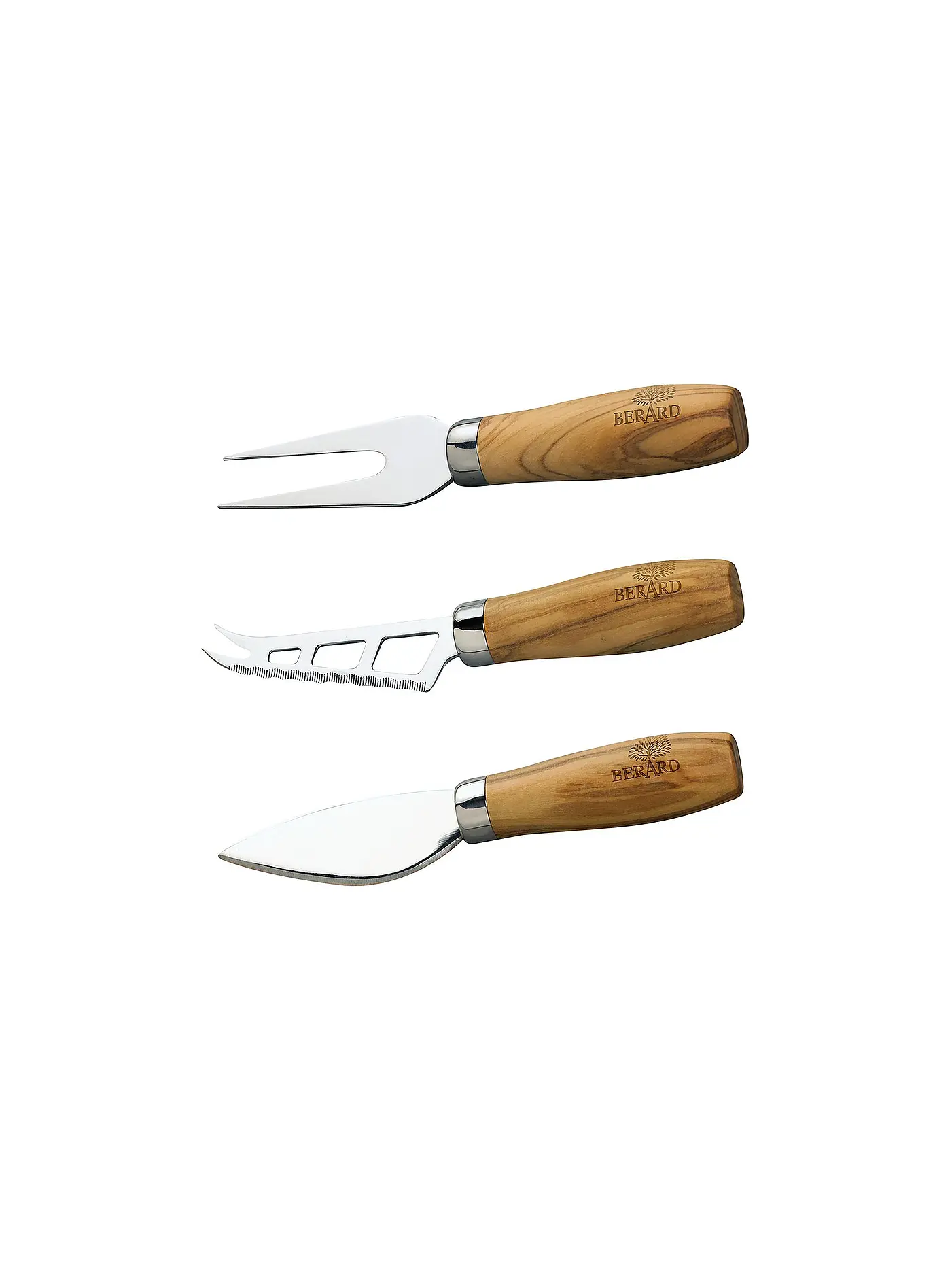 BERARD | Käse Messer Set 3er aus Olivenholz | 